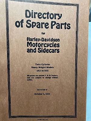 Harley Parts Manual Catalog Book 1913 to 1921 J JD JDH F FD Single