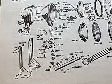 Harley Panhead Shovelhead Spot Light Lamp Bracket Mount Kit CP Bolts 1949-59 US