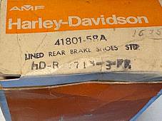 Harley NOS LE Side Car Brake Shoes Cast Iron Drum 1958-79 41801-58A