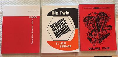 Harley Panhead 5868 Parts Book Service Manual & Shop Dope IV Combo ’58‘69