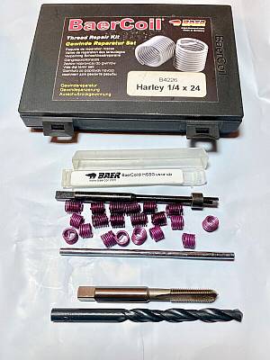 Harley 1/424 HeliCoil Thread Insert Kit w/ 20 coils JD VL DL Pea Shooter RL
