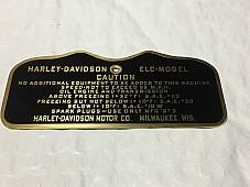 Harley Canadian ELC Military Data Plate Tank Nomenclature Tag WWII 1942-43