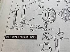 Harley Panhead Shovelhead Spot Light Lamp Bracket Mount Kit CP Bolts 1960-84 US