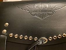 Harley Knucklehead Panhead Loc-Tite Lock Tight Saddlebags w/ Logo  11785-43 Euro