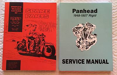 Harley Panhead Parts Book Service Manual Combo 19481957