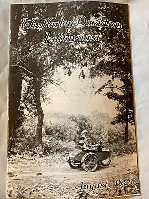 Harley Enthusiast Model Intro Issue 1927 Models Aug 1926 JD F