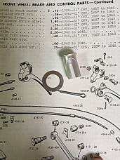 Harley Knucklehead UL WLA 1941-48 Hand Brake Lever Cable Bushing OEM# 4152-41