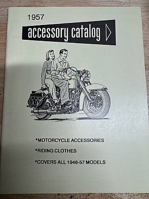 Harley 1957 Accessory Catalog Reprint Panhead KModel Hummer Servicar Sportster