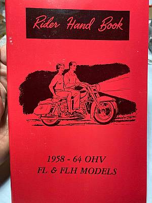 Harley Riders Handbook Owners Manual 19581964 DuoGlide Panhead EL FL Reprint