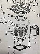 Harley 16836-78 FL Shovelhead Cylinder Base Torque Spacers 1978-1984 Zinc USA
