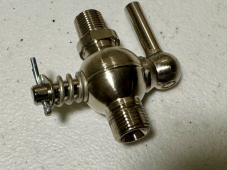 Harley 3601-16 JD VL RL UL Single Knucklehead Nickel Petcock Fuel Tap European