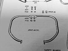 Harley Panhead UL Front Crash Bar Spacers 1948-50 OEM# 13022-48; 49059-48 USA