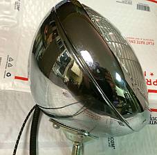 Harley Panhead Hydra-Glide Guide Headlamp Chrome 1949-1959 Servicar Headlight 6V
