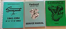 Harley Panhead Parts Book Service Manual & Shop Dope 3 Combo ’48-’54
