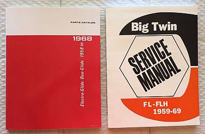 Harley Panhead 5868 Parts Book & Service Manual Combo ’58’65