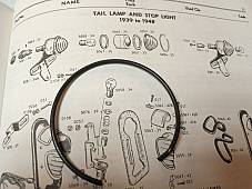 Harley Knucklehead UL VL JD Tail Lamp Gasket & Clip Kit 1925-38 5056-20 5067-25