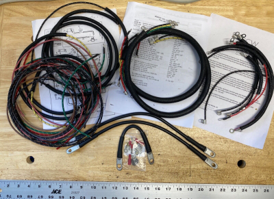 Harley ElectraGlide Wire Wiring Harness Kit 1969 W/ Battery & Starter Cables