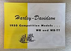 Harley 1950 Competition Model Folder Brochure WR WRTT Nice Re-Print