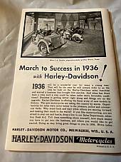 Harley Enthusiast Model Intro Issue 1936 Models Jan 1936 RL VL VLH Servicar