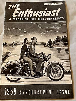 Harley Enthusiast Sept 1957 Model Intro For 1958 Models DuoGlide XL 165 Hummer