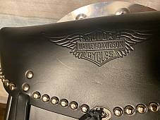 Harley Knucklehead Panhead Loc-Tite Lock Tight Saddlebags w/ Logo  11785-43 Euro