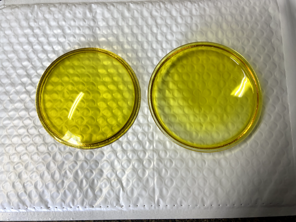 Harley  Guide S-H2 Yellow Spot Lamp Lenses Knucklehead Panhead 1938-61