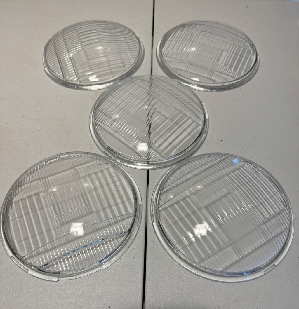 Harley Cycle-Ray Headlamp 6 1/2" Lens Five Pack Knucklehead WL 1935 to 59 Plain