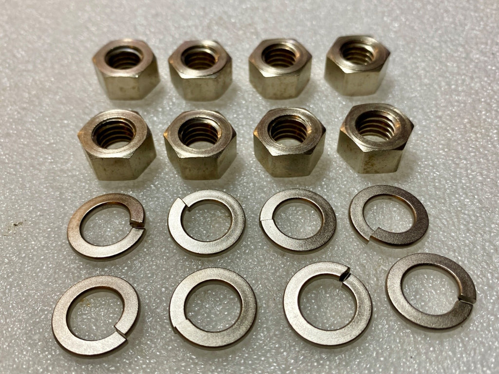 Harley #0120 JD DL Single WL Cylinder Base & Head Stud Nuts 1911-73 Nickel USA