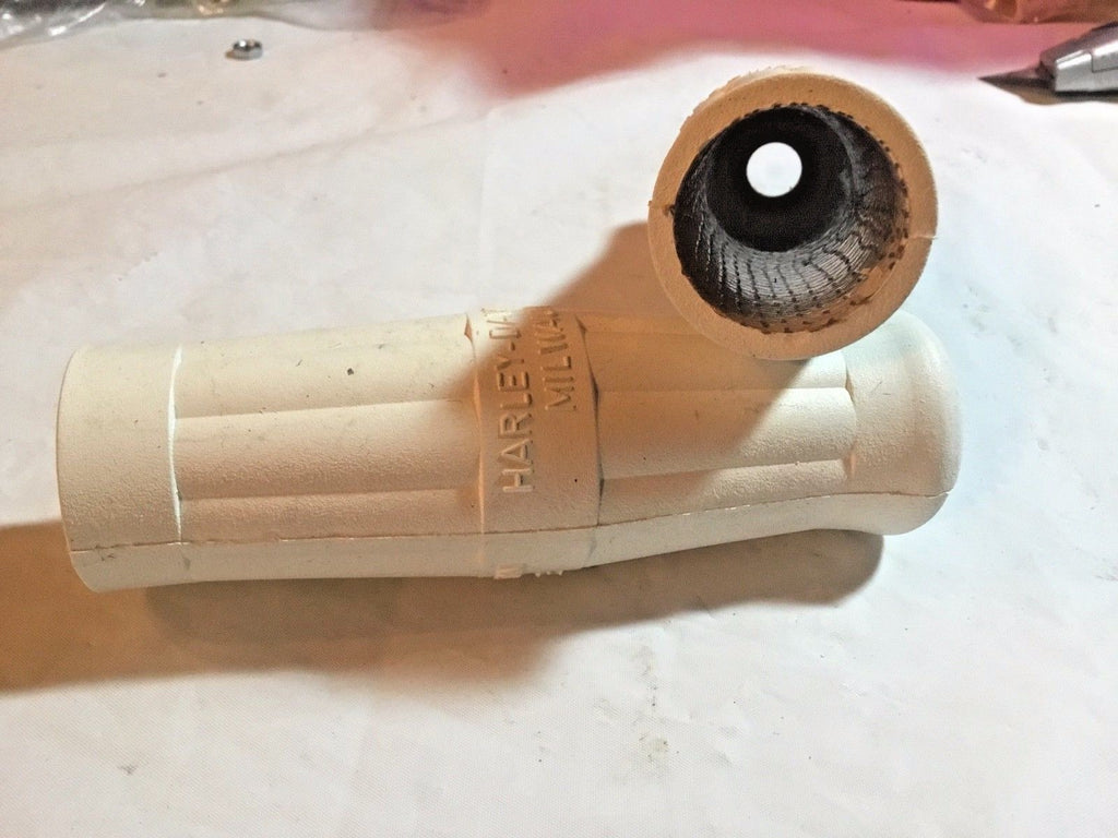 Harley JD VL DL White Handle Bar Grips 1909-34 OEM# 3310-09 Canvas Backed 