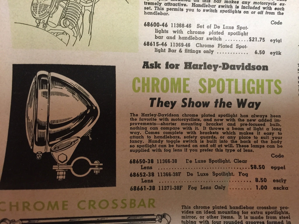 Harley Guide S-H2 Spot Lamp Repair Rebuild Kit Knucklehead, UL, Panhead 