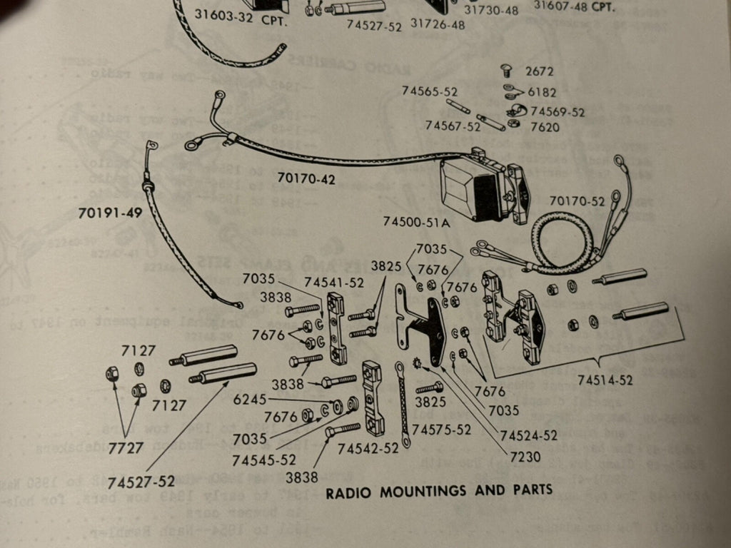 Harley 70170-52A Police Radio Generator To Regulator Shielded Cable 1952-57