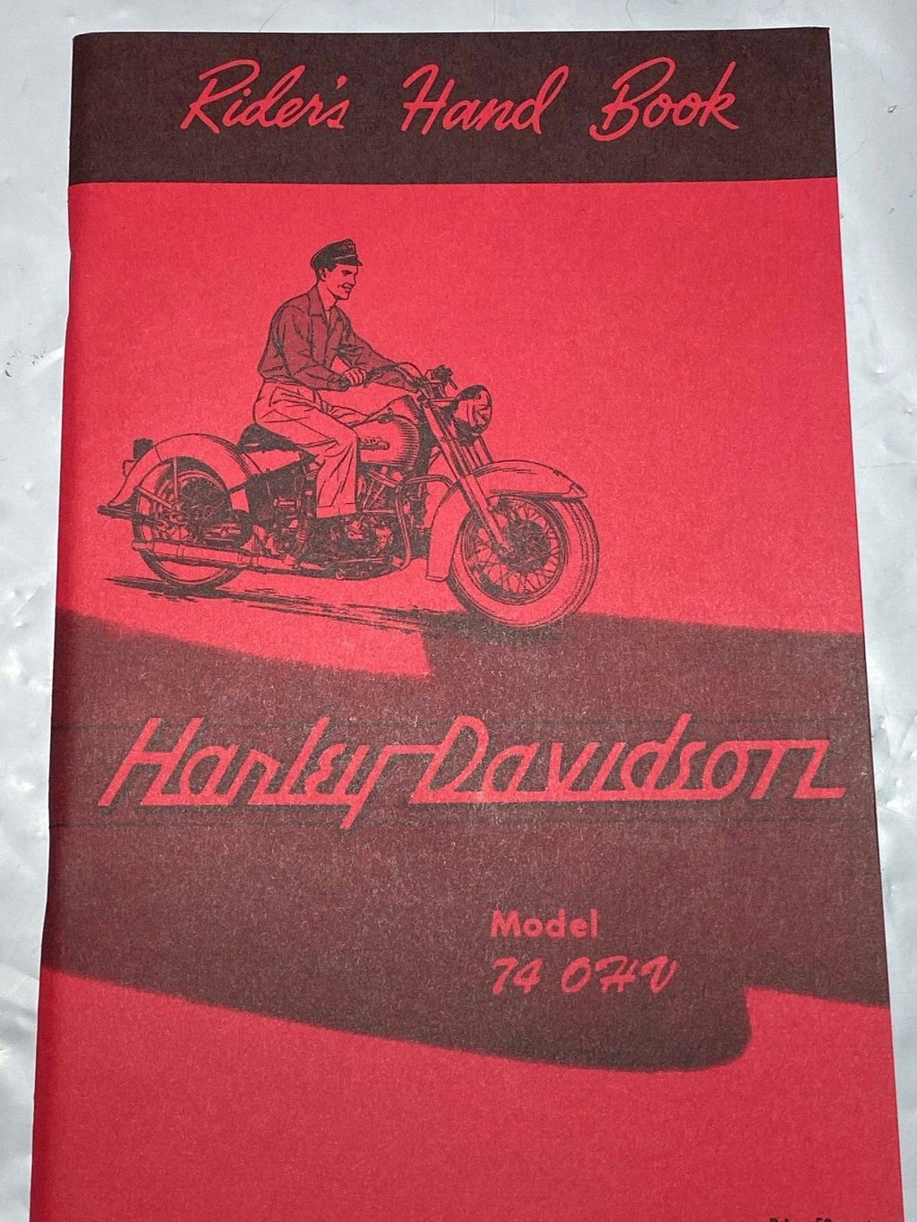 Harley Rider's Handbook Owner's Manual 1955-1957 Panhead EL FL Reprint