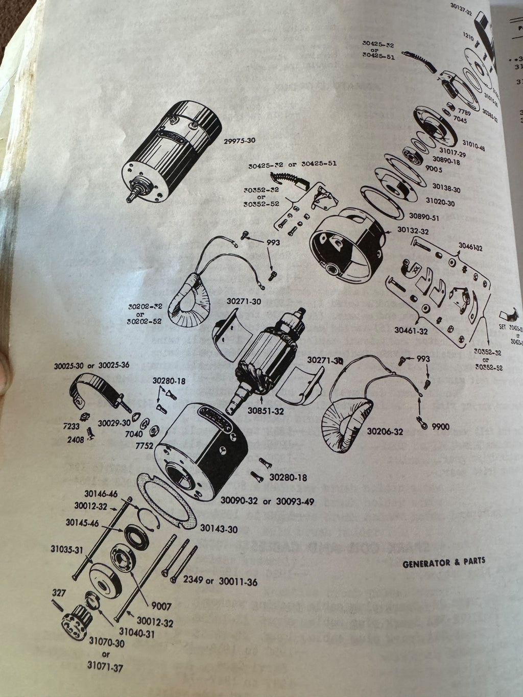 Harley NOS OEM 30425-51 Generator Three Brush Kit 1951-1957 Model 51 52 Panhead
