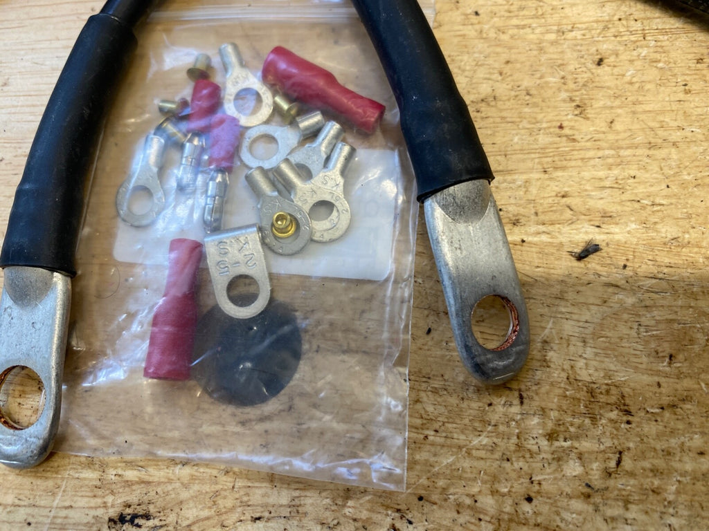 Harley Electra-Glide Wire Wiring Harness Kit 1965-66 W/ Battery & Starter Cables