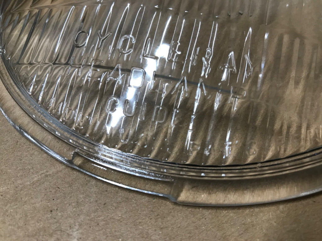 Harley Cycle-Ray Headlamp Lens Exact Replica w/ Mold # & Patent Knuckle WLA VL