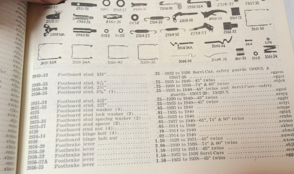 Harley Knucklehead VL JD Footboard Hinge Bolts 1914-1939 OEM# 2954-14 WL UL 