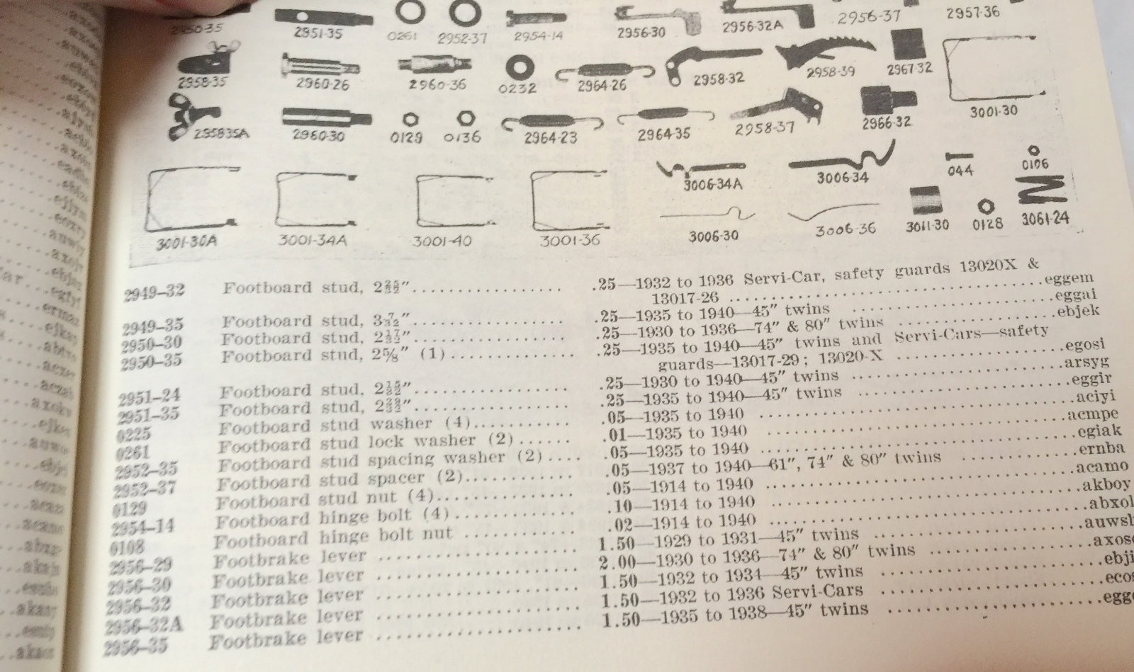 Harley Knucklehead VL JD Footboard Hinge Bolts 1914-1939 OEM# 2954-14 WL UL 