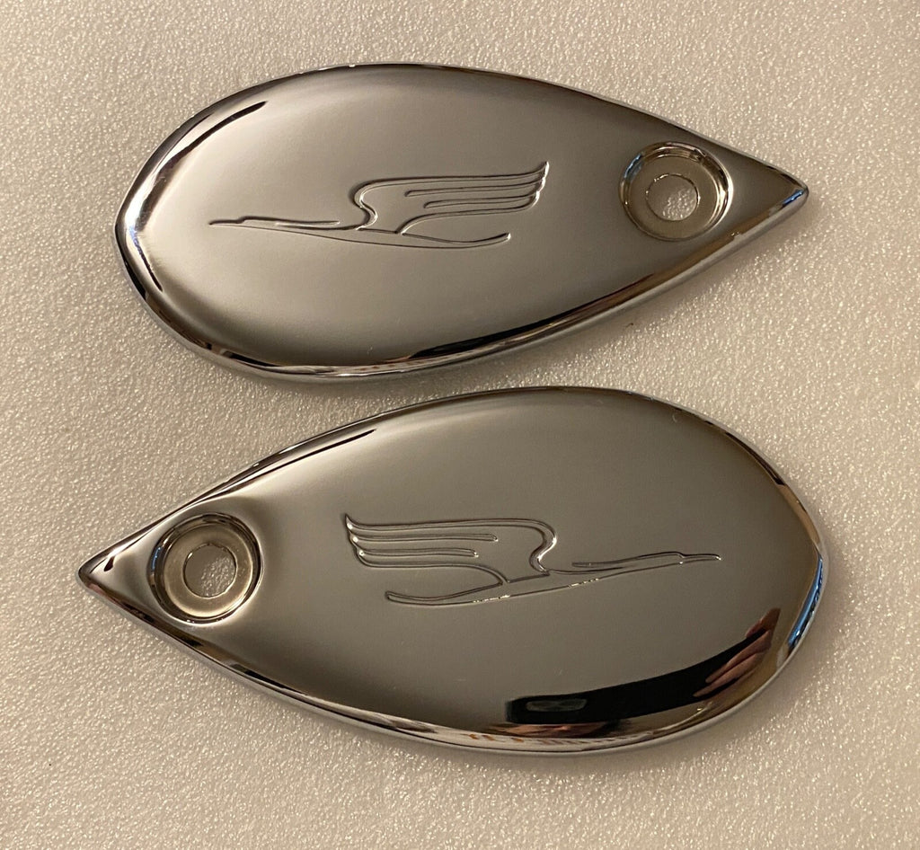 Knucklehead Rocker Covers Harley 1930-57 Knucklehead Chrome Bird Springer Fork Rocker Covers Buc ...