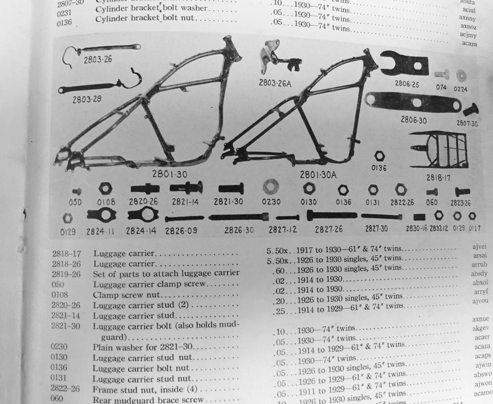 Harley Single WL RL DL Luggage Rack Mount Kit Parkerized 26-41 OEM# 2820-26