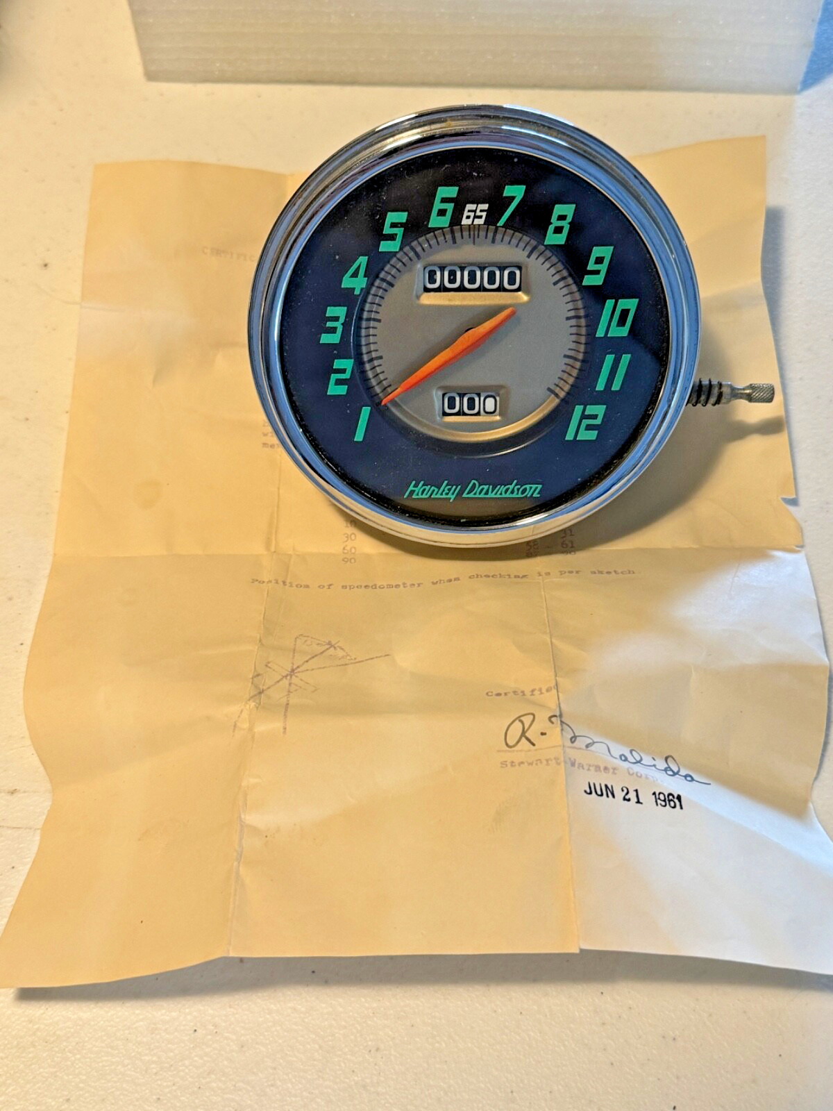 Harley NOS OEM 67007-60 Police Special Speedometer Panhead Servicar