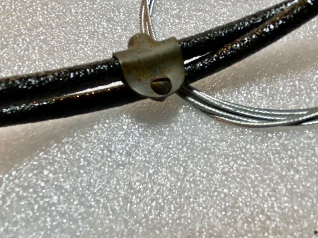 Harley 4143-30 46" EL UL WL Cloth Covered Front Brake Coil Cable 1939-48 Euro