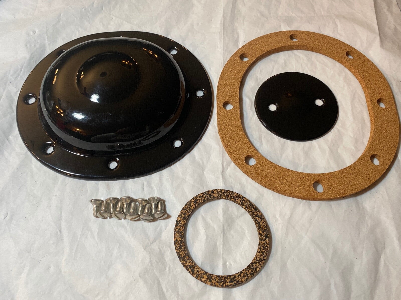 Harley Knucklehead Panhead UL Primary Derby & Inspection Cover Kit 1936-54 Black