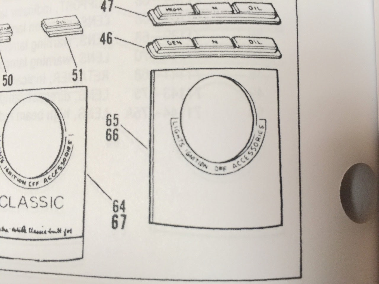 Harley Dash Panel Decal Shovelhead Evo 1968-1990 For Cast Type Dash OEM 71300-79