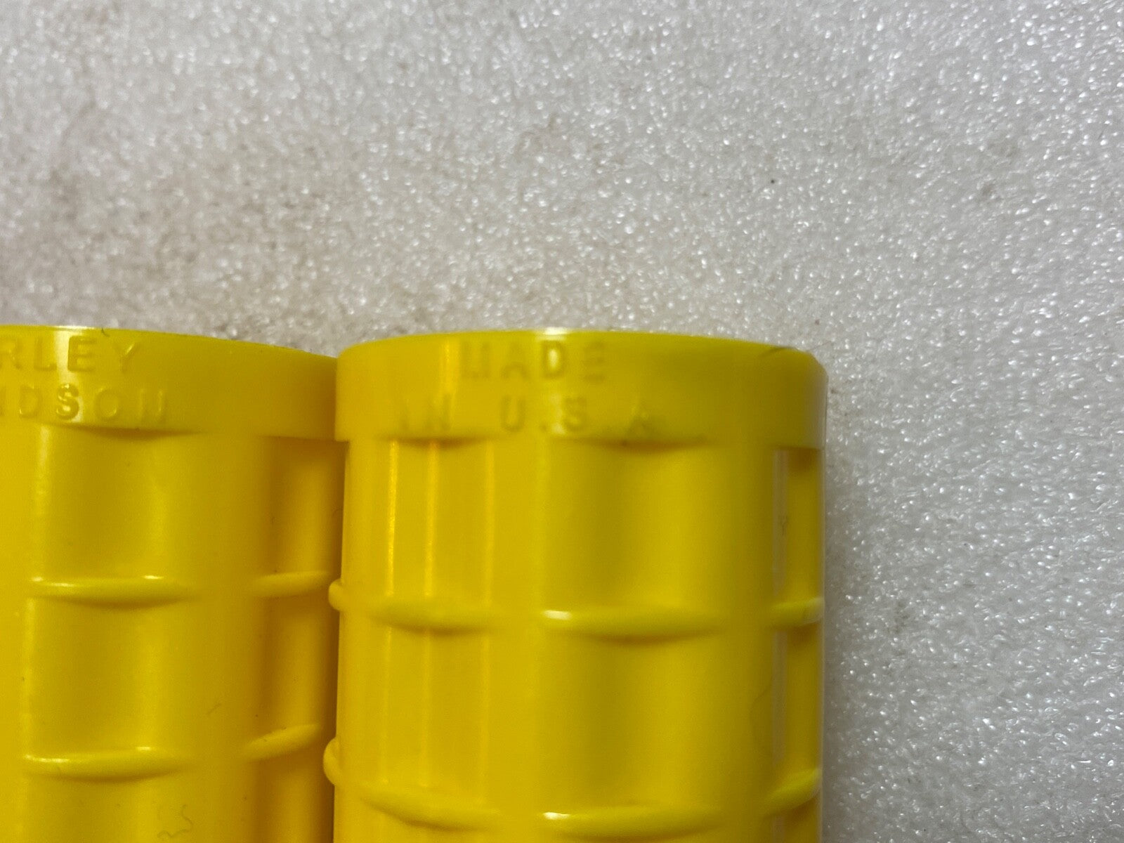 Harley Knucklehead UL WL Yellow WPB Plastic Grips 1942-47 OEM# 3310-42D HD Logo