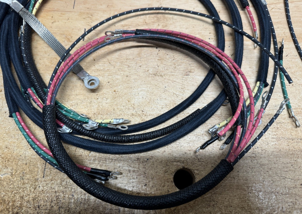 Harley 1951-52 WLA  Premium Wiring Harness Correct AMP Terminals Cotton Loom