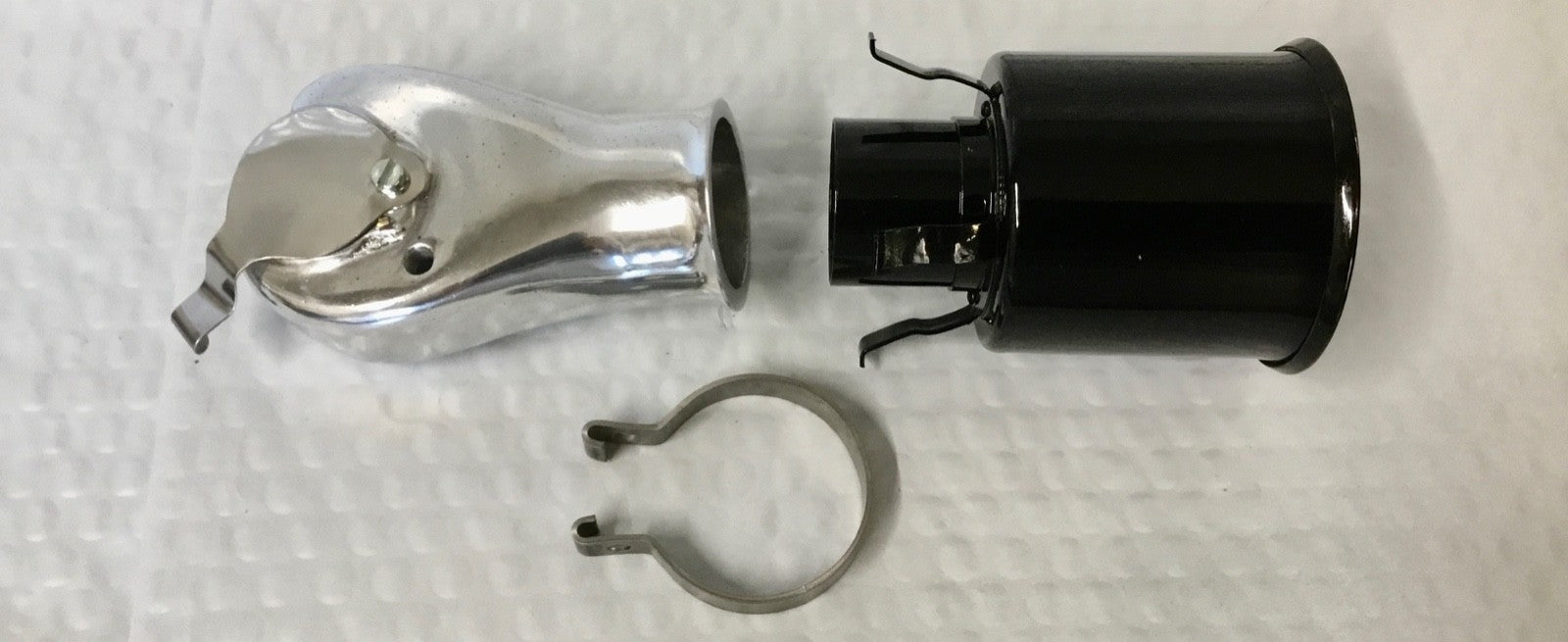 Harley JD DL RL VL Schebler Linkert Carburetor Air Cleaner & Clamp #1401-28