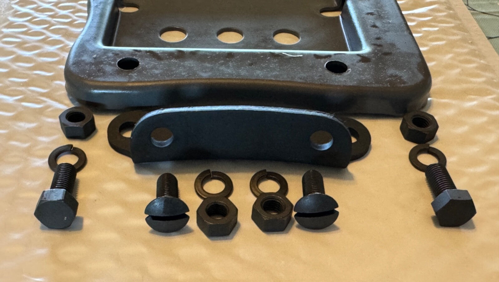 Harley Oil Tank Battery Mounting Plate Tray Kit Panhead 48-57 w/ CP-1038 Bolts