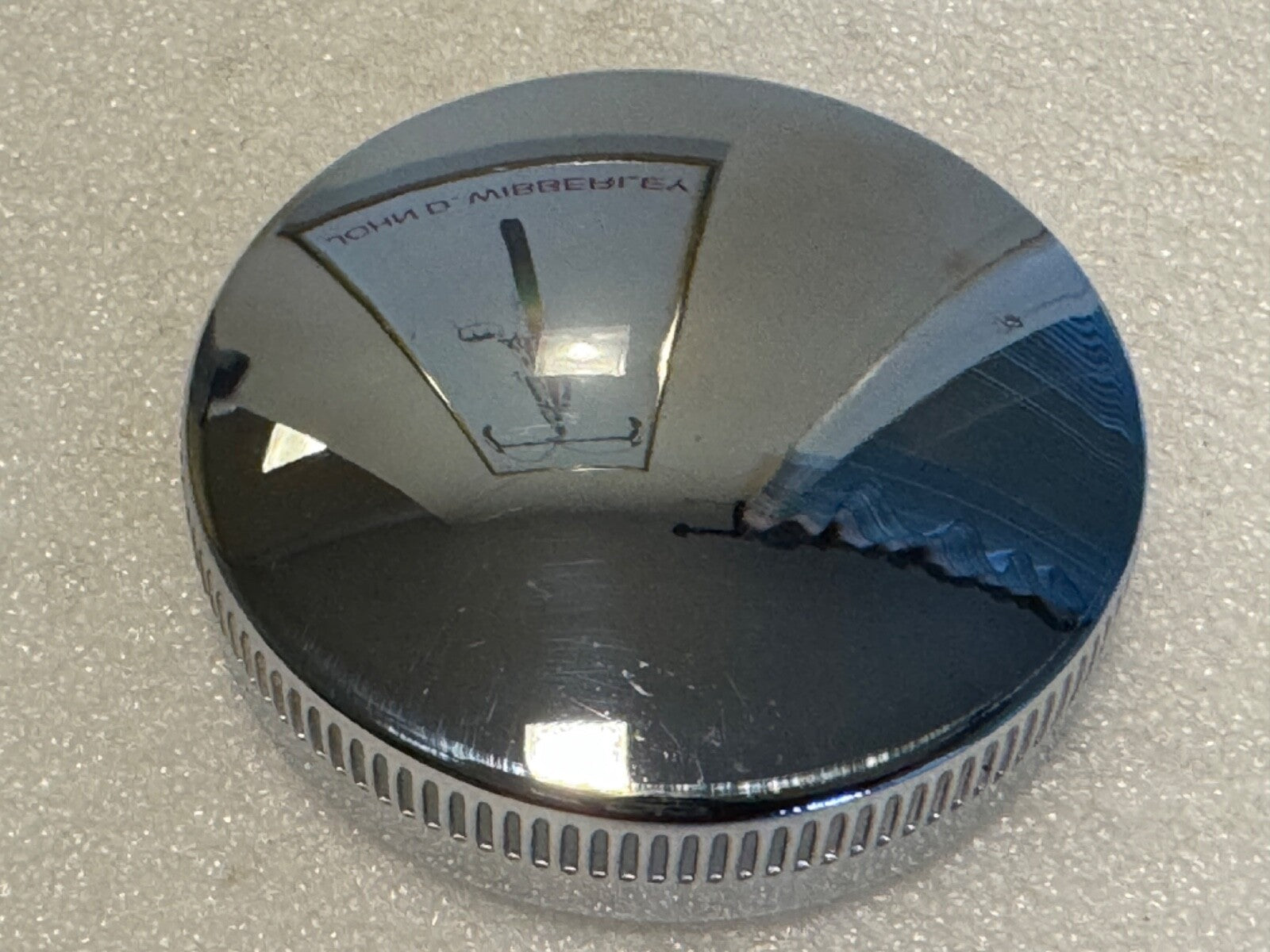 Harley 3507-37 1937-41 Early 45 Servicar Chrome Eaton Oil Tank Cap W WL Euro "B"