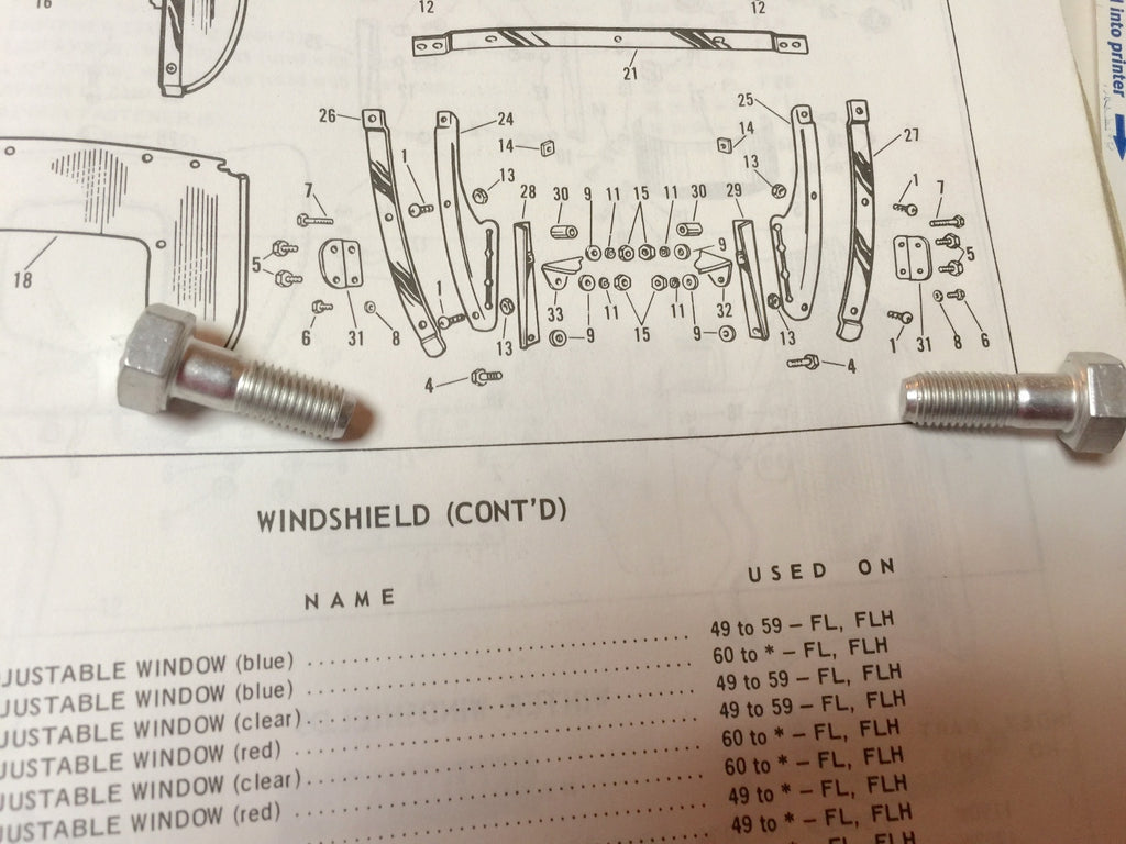 Harley CP-1038 5/16”-24 x 3/4" Bolts w/ Nuts & Lock Washers x 4 OEM 3974 Cad 
