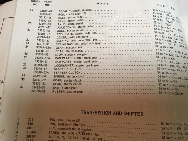 Harley Sportster K-Model Kick Starter Crank Nut & Washer 33362-52, 52-79 KH XL